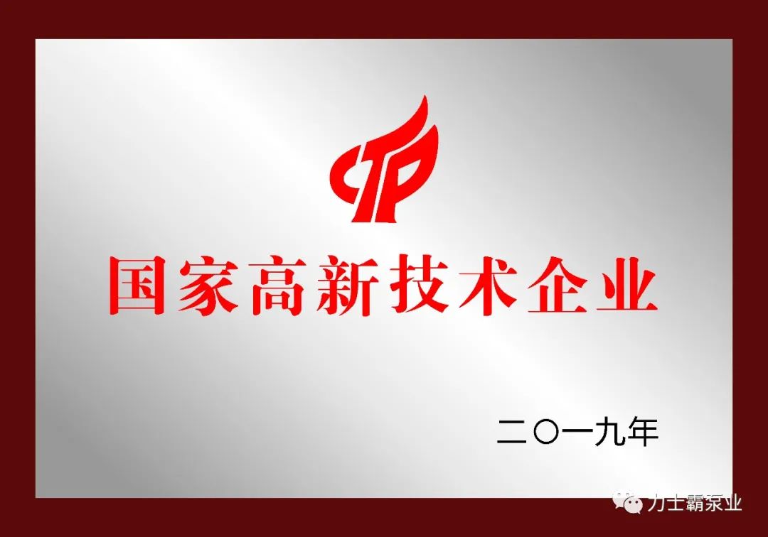 喜讯｜力士霸泵业顺利通过国家高新技术企业复审(图2)